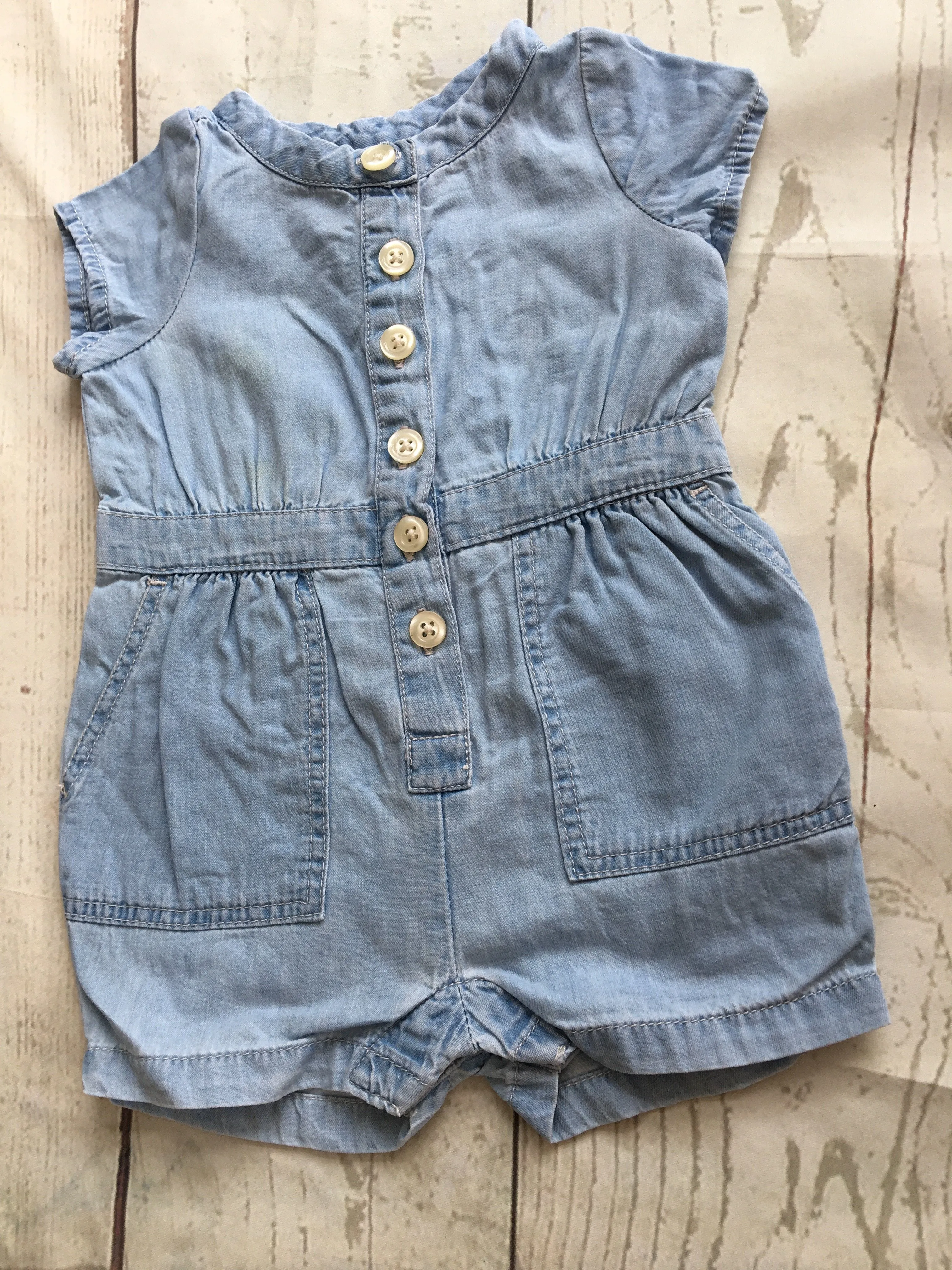 0-3 Months Denim Look Playsuit