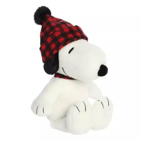 11" Winter Plaid Hat Snoopy Stuffed Plush