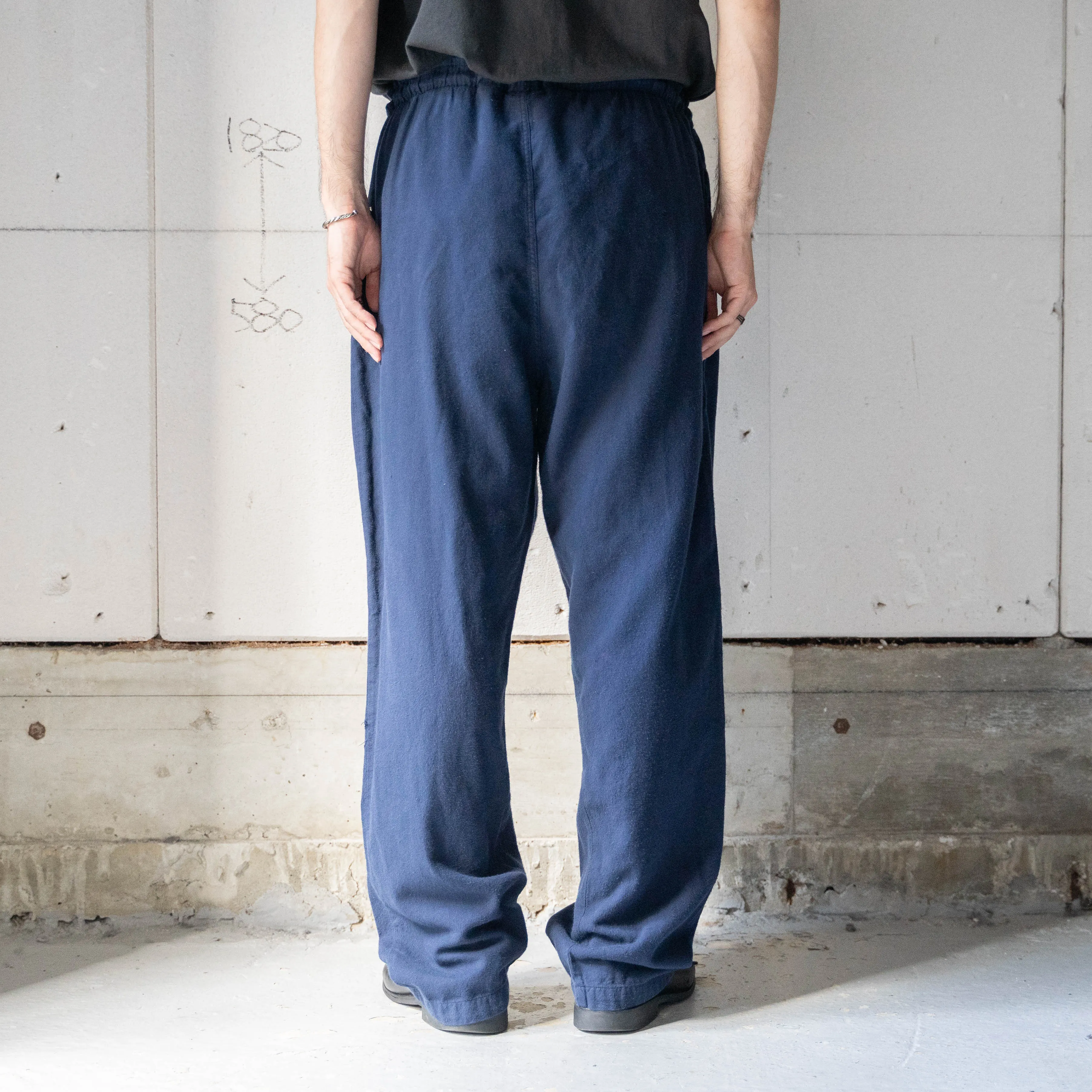 1990-00s 'POLO Ralph Lauren' navy color  wide pajama pants