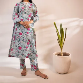 2PC- Digital Printed Cambric Suit PS42674