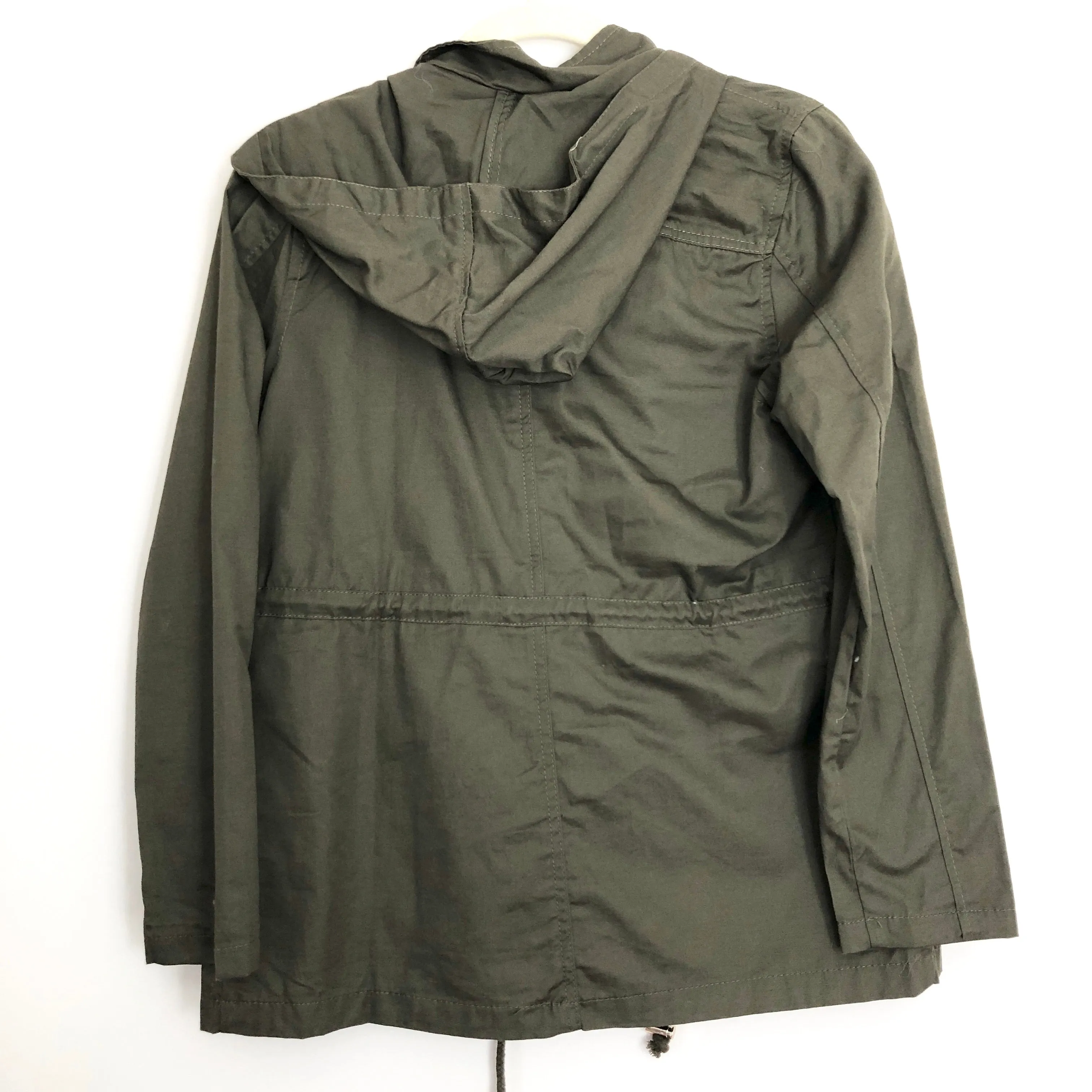 2Sable Olive Hooded Military Jacket- Size S