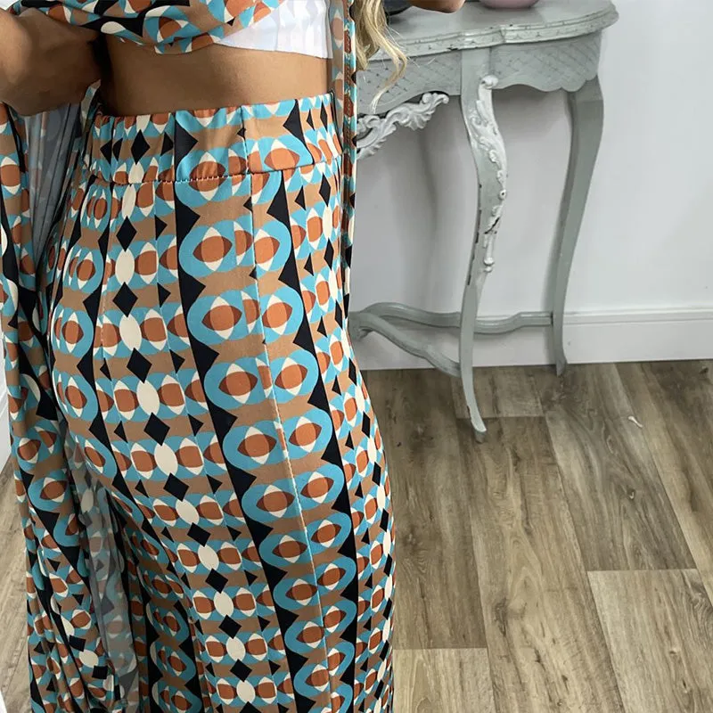 Abstract Printed Comfy Suit For Women