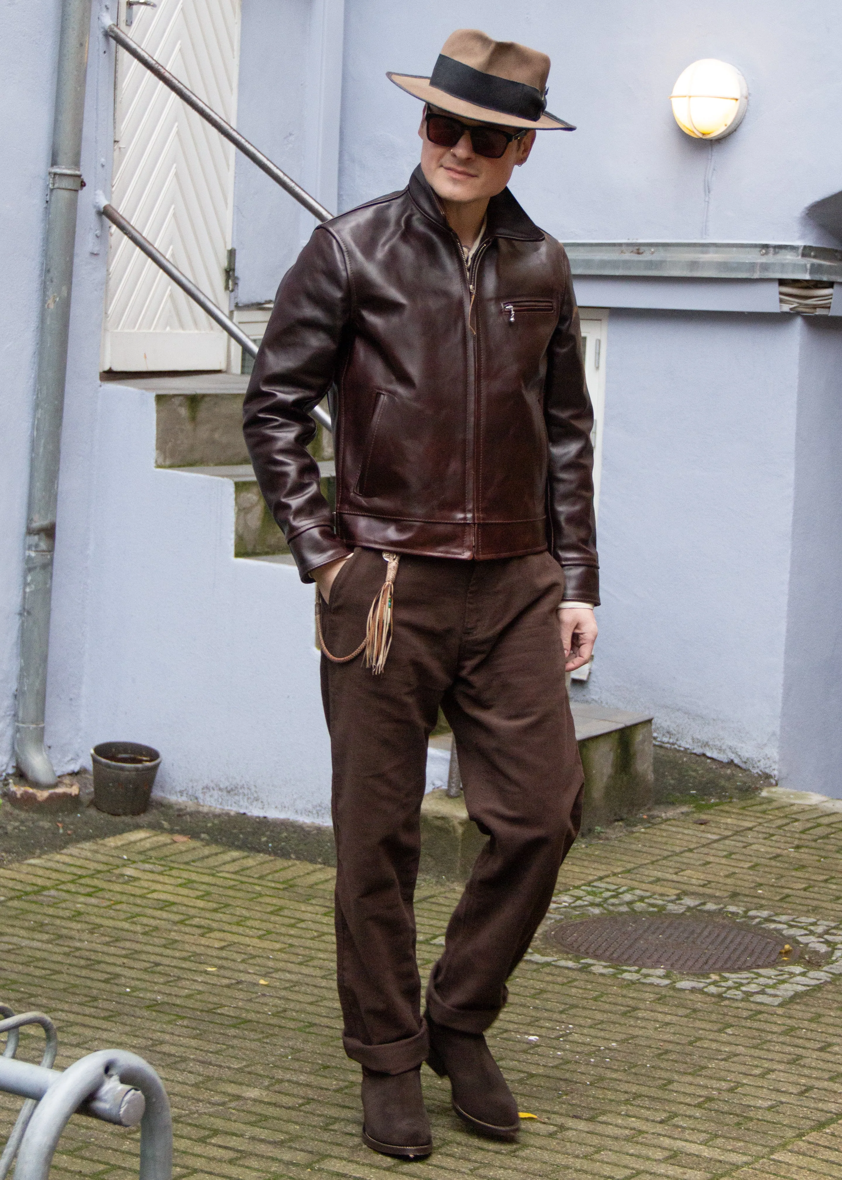 Aero Leather Clothing, 1930's Highwayman, Brown Chromexcel Horsehide