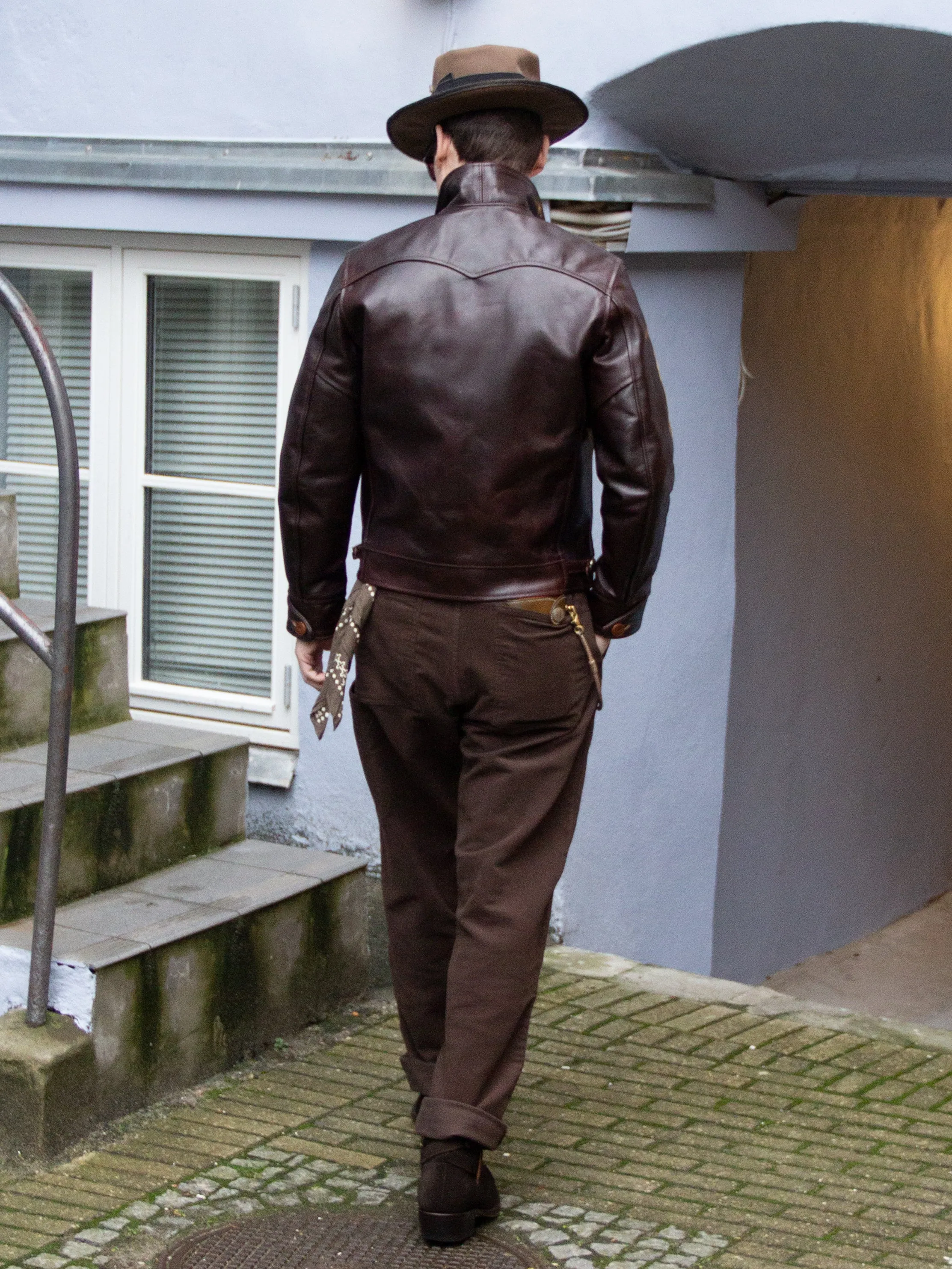 Aero Leather Clothing, 1930's Highwayman, Brown Chromexcel Horsehide