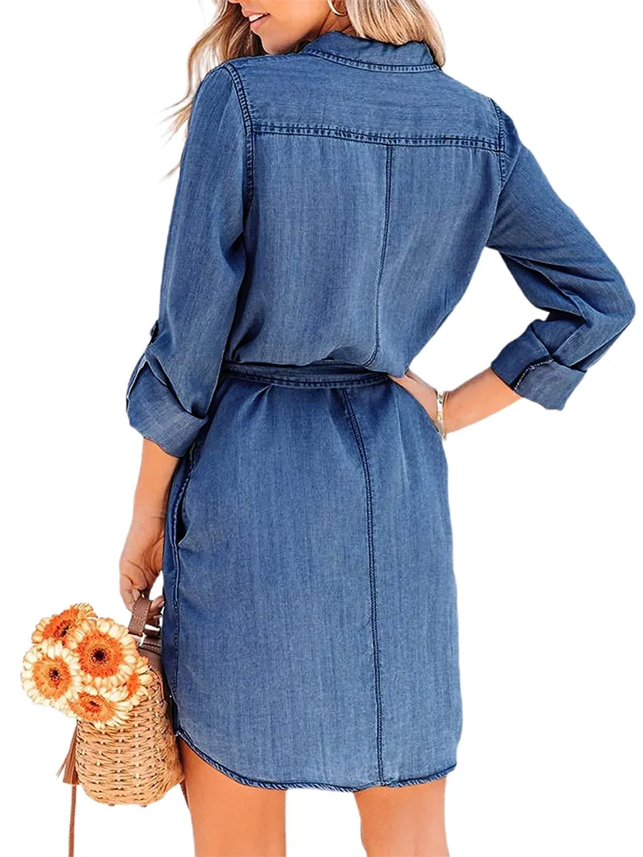 Alluring Casual Denim Dress