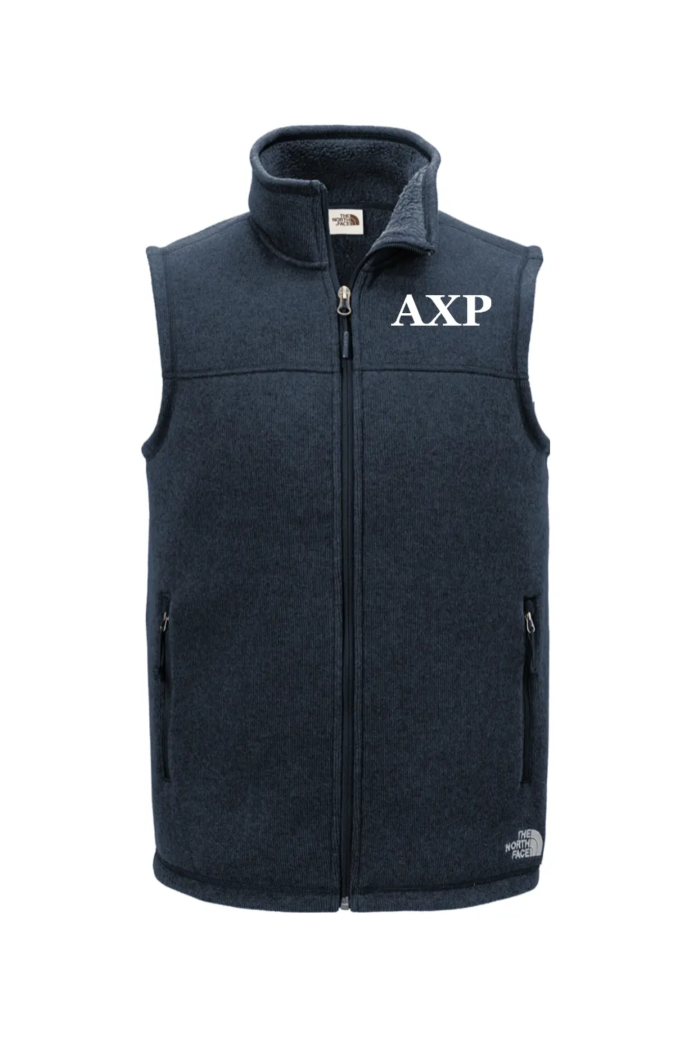 Alpha Chi Rho - North Face Sweater Fleece Vest - White Embroidered Letters