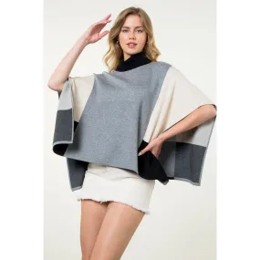 Alyssa Colorblock THML Poncho