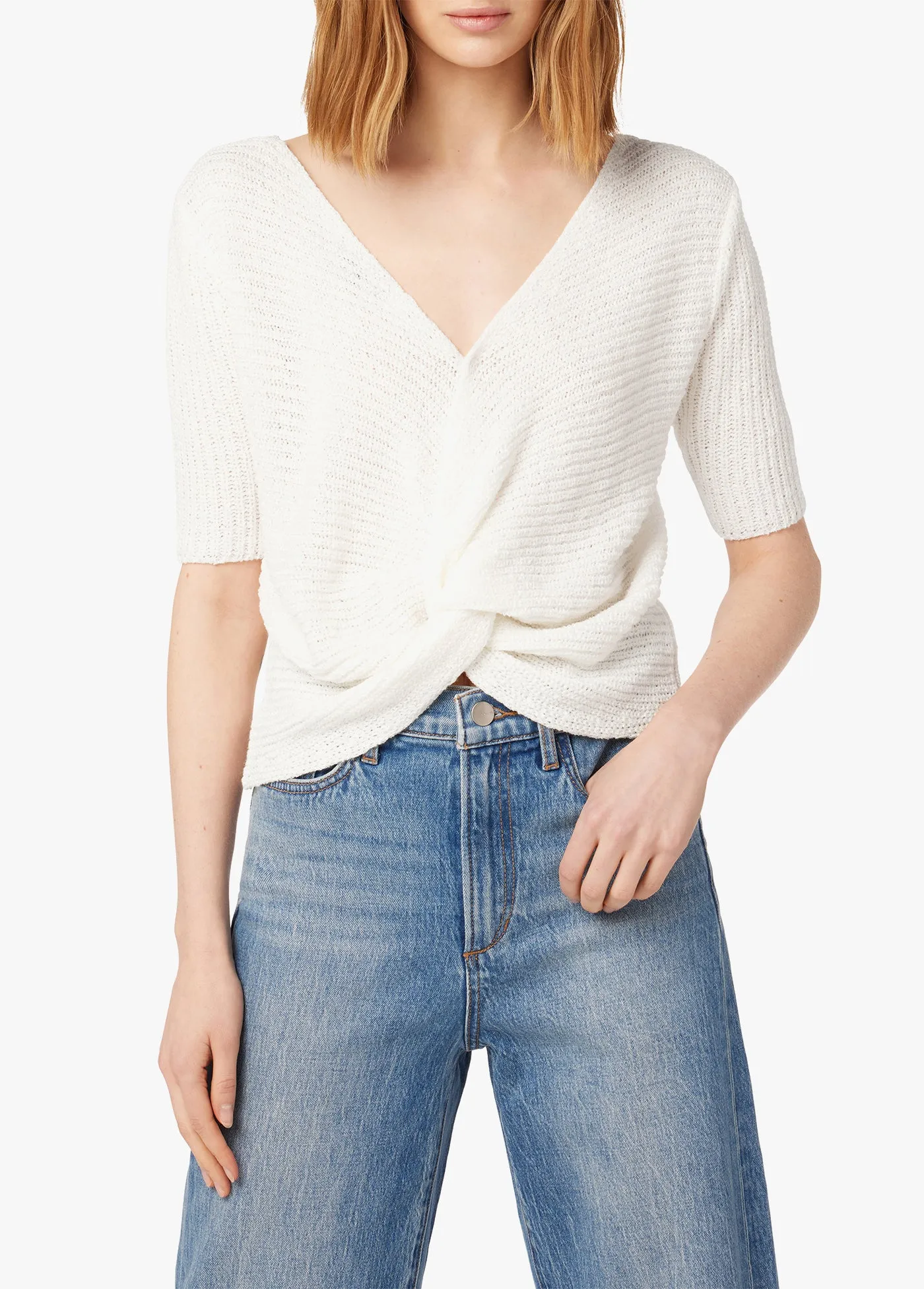 ALYSSA REVERSIBLE TWIST BACK SWEATER