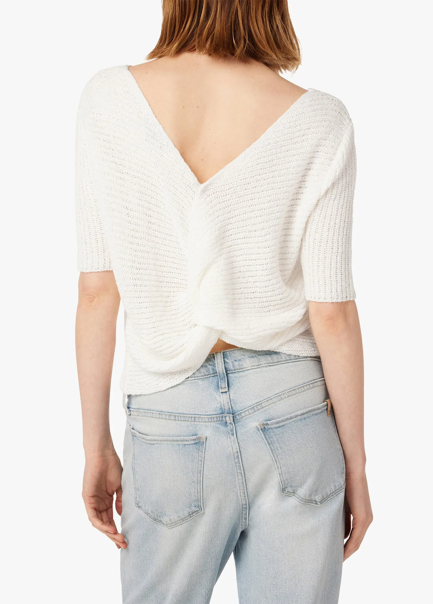 ALYSSA REVERSIBLE TWIST BACK SWEATER