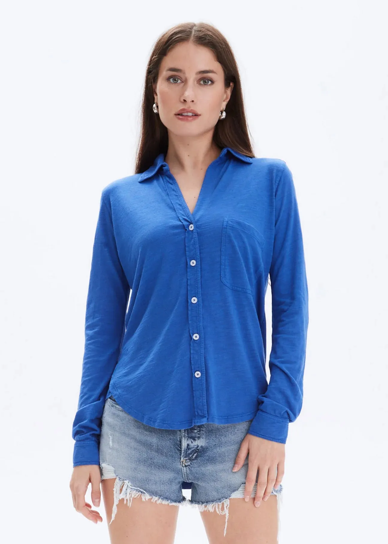 Amrat Jersey Blouse I Electric Blue