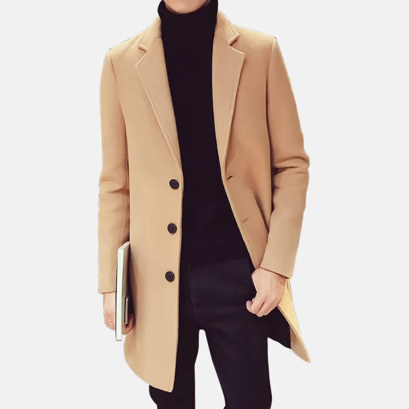 Antonios Long 3 Button Coat Men