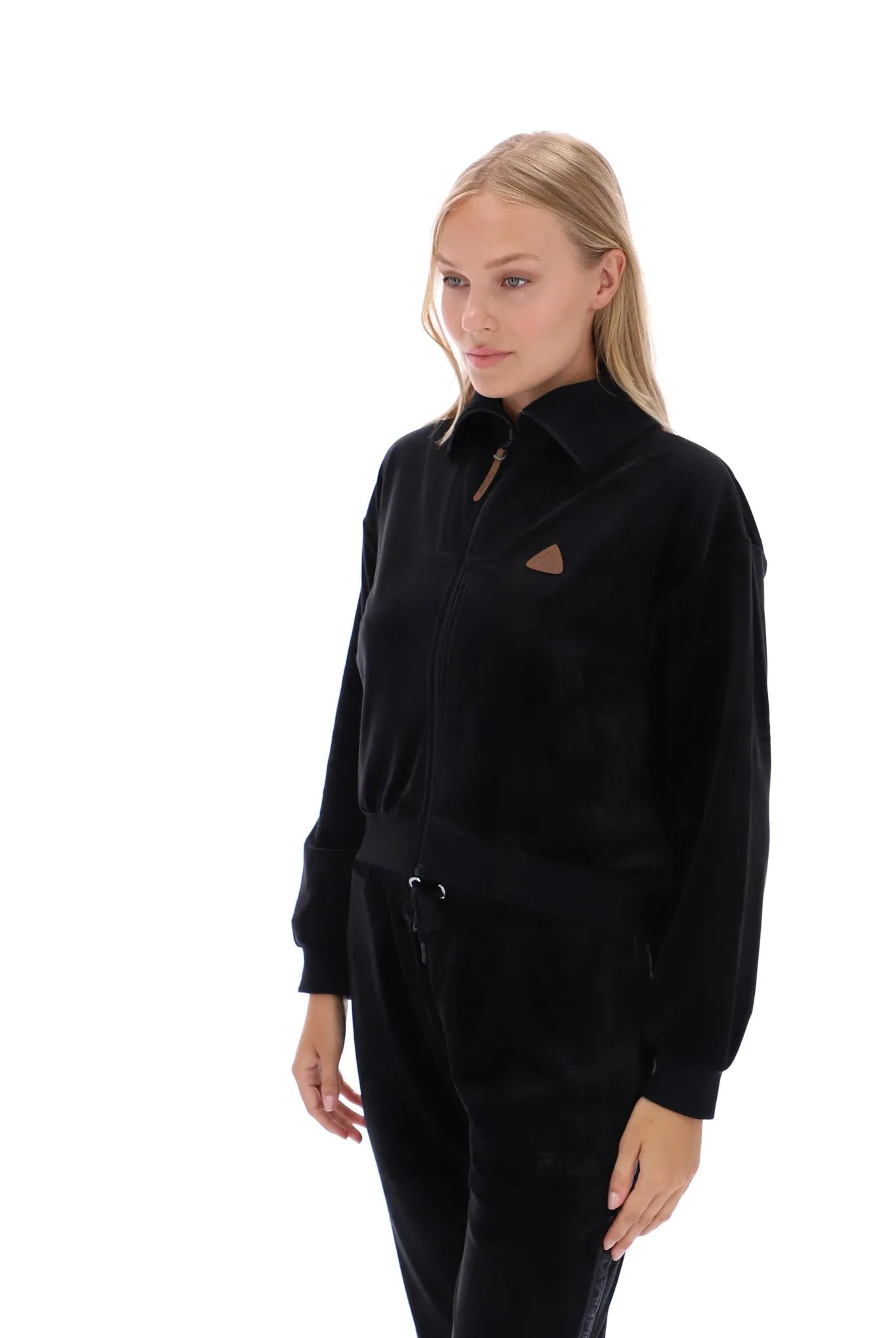 Apulia Dropped High Neck Velour Sweater