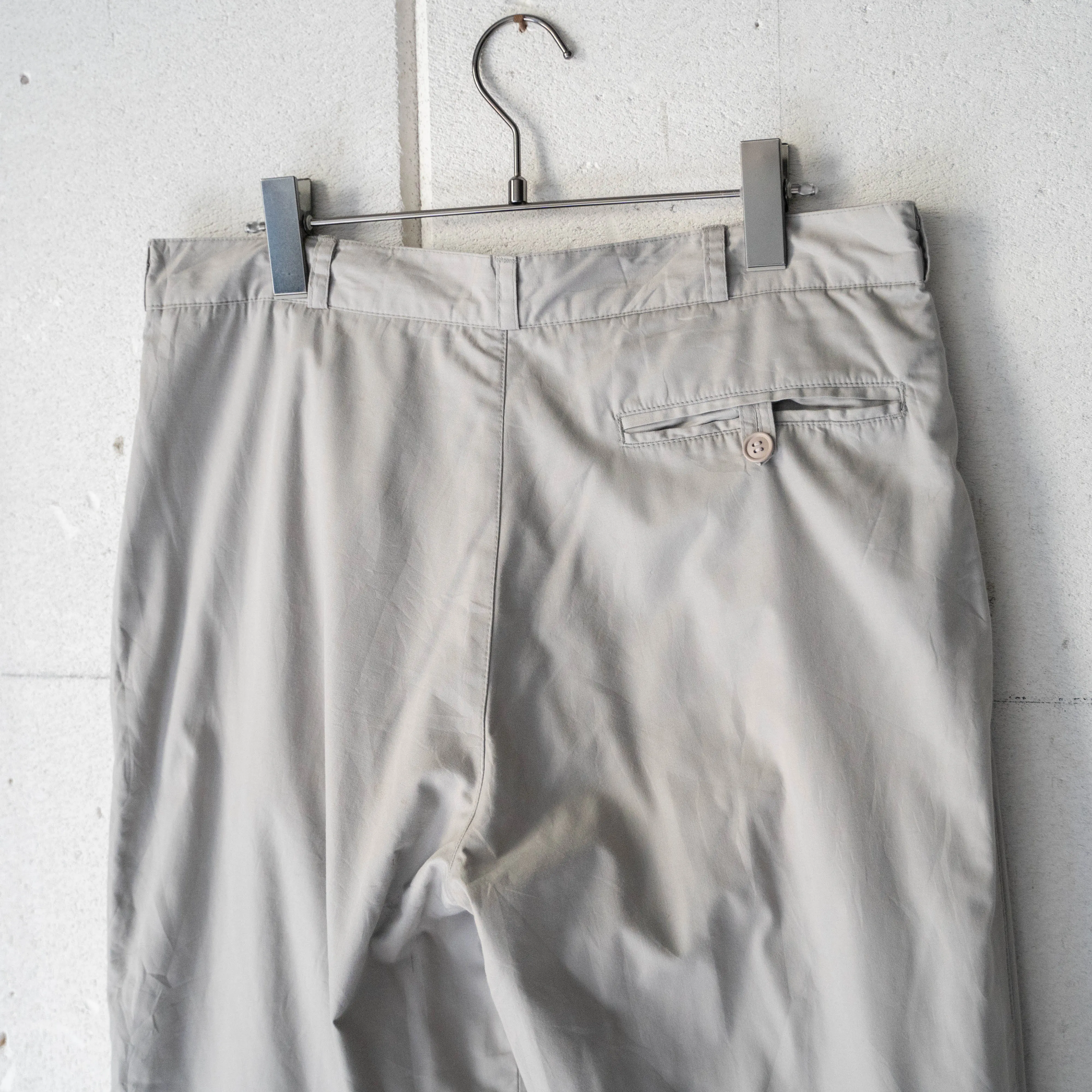 around 1980s Germany greige color 2tack cotton pants