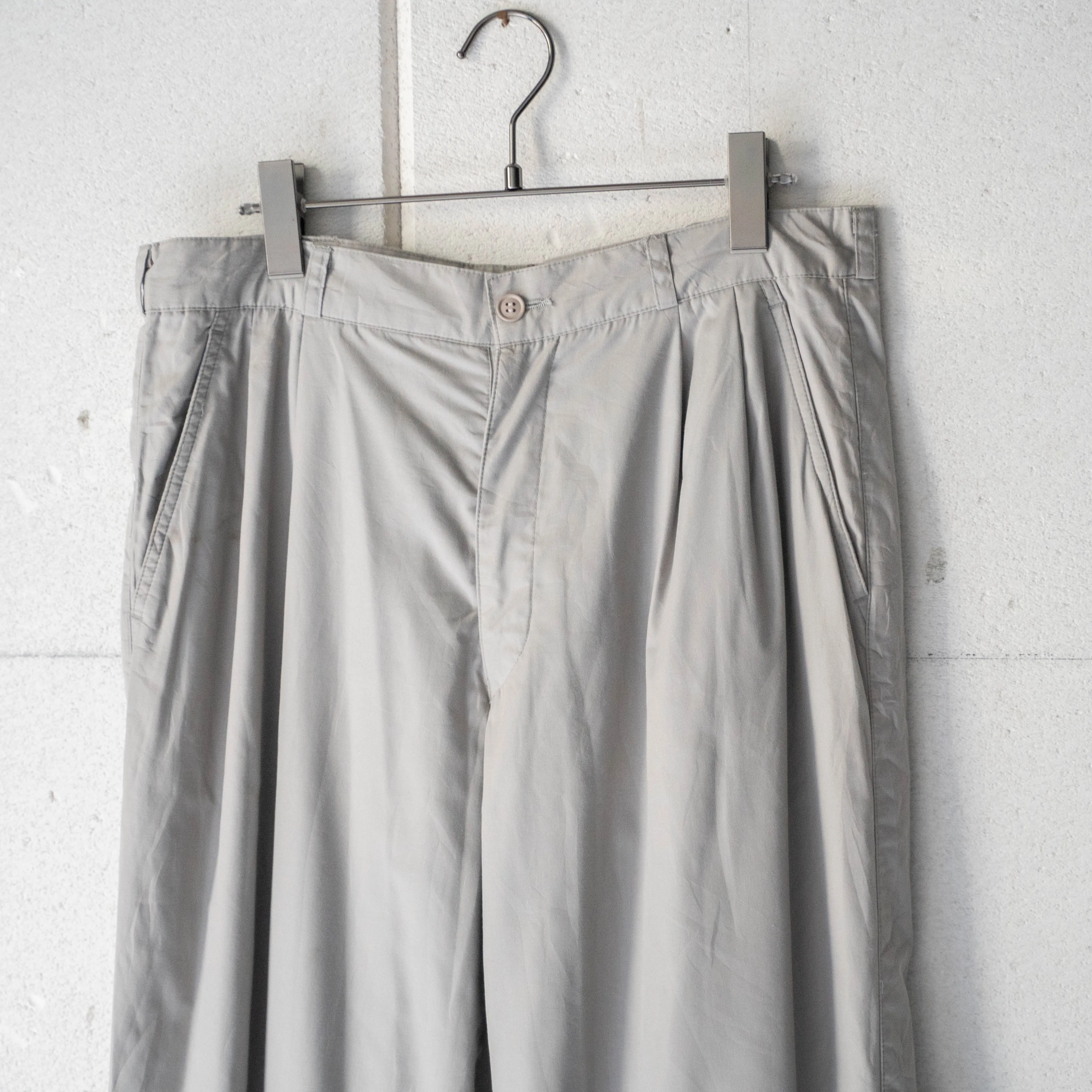 around 1980s Germany greige color 2tack cotton pants