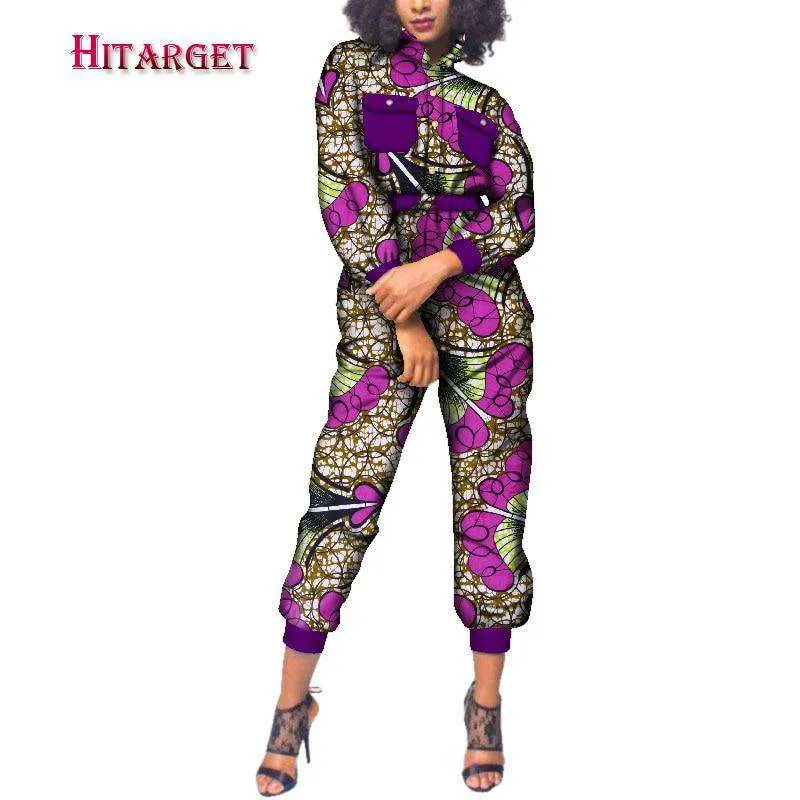 Autumn African Cotton Wax Print Jumpsuit