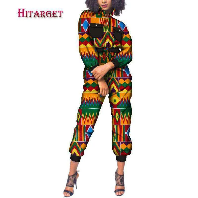 Autumn African Cotton Wax Print Jumpsuit