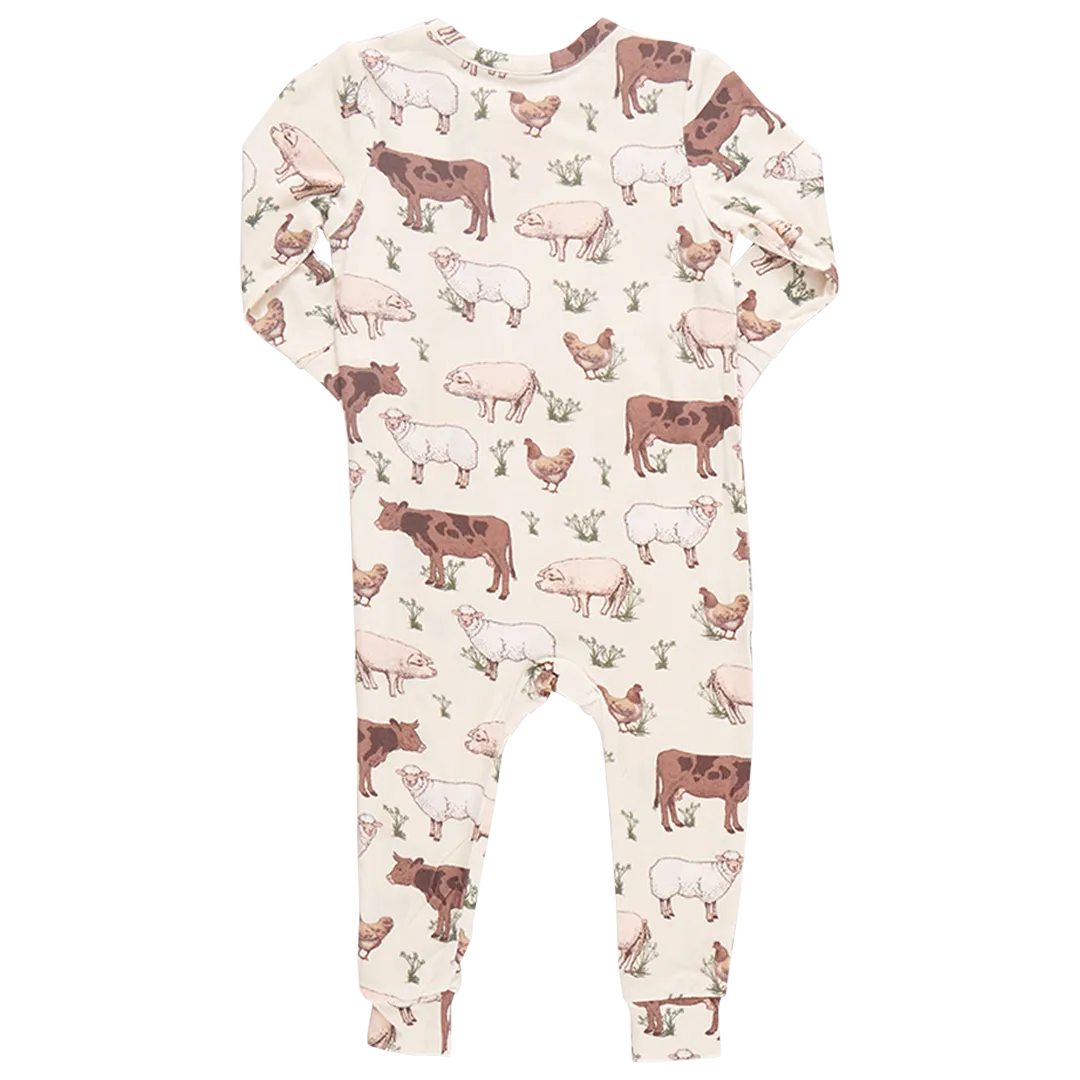 Baby Bamboo Romper - Farm Life