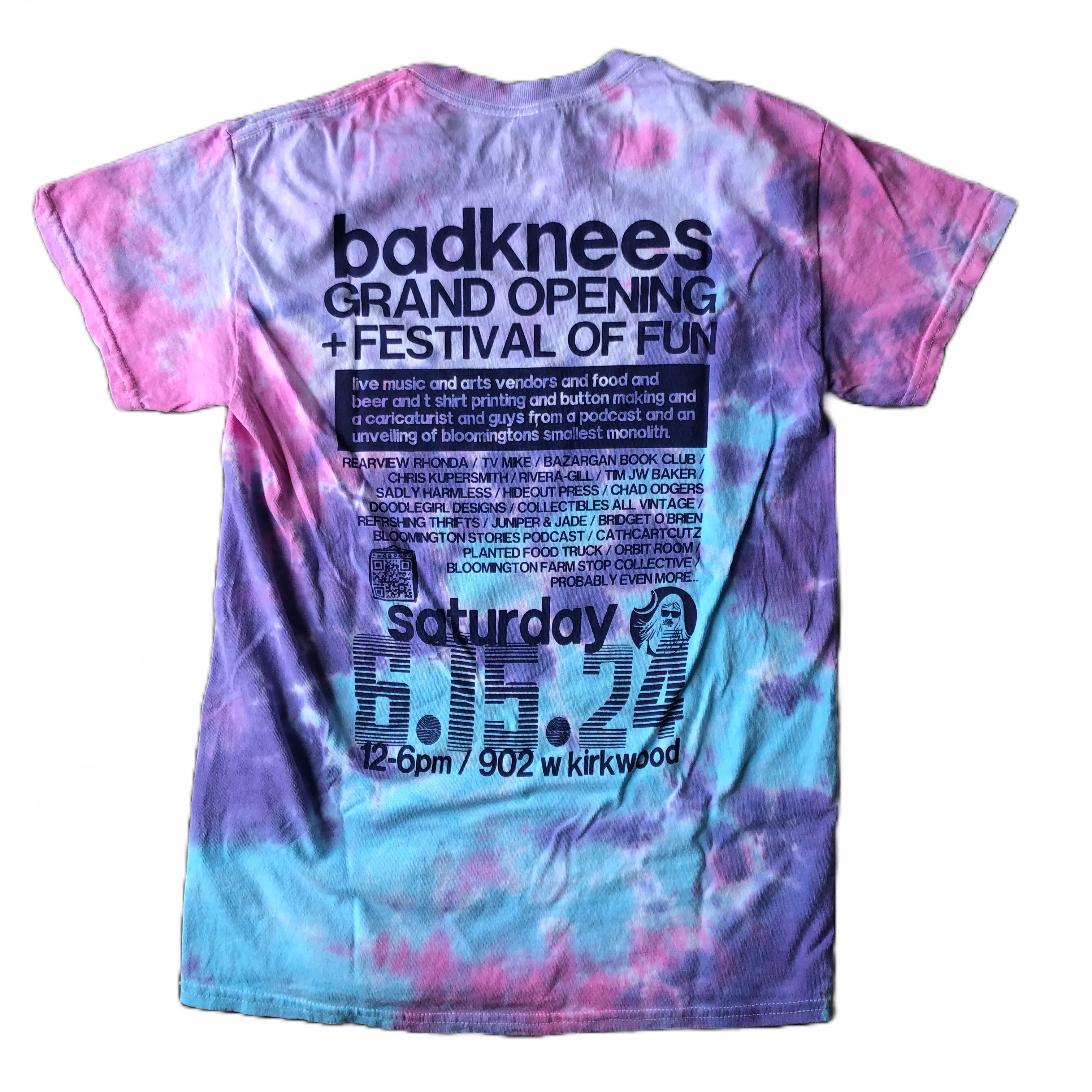 badknees Festival of Fun T-shirt - Cotton Candy