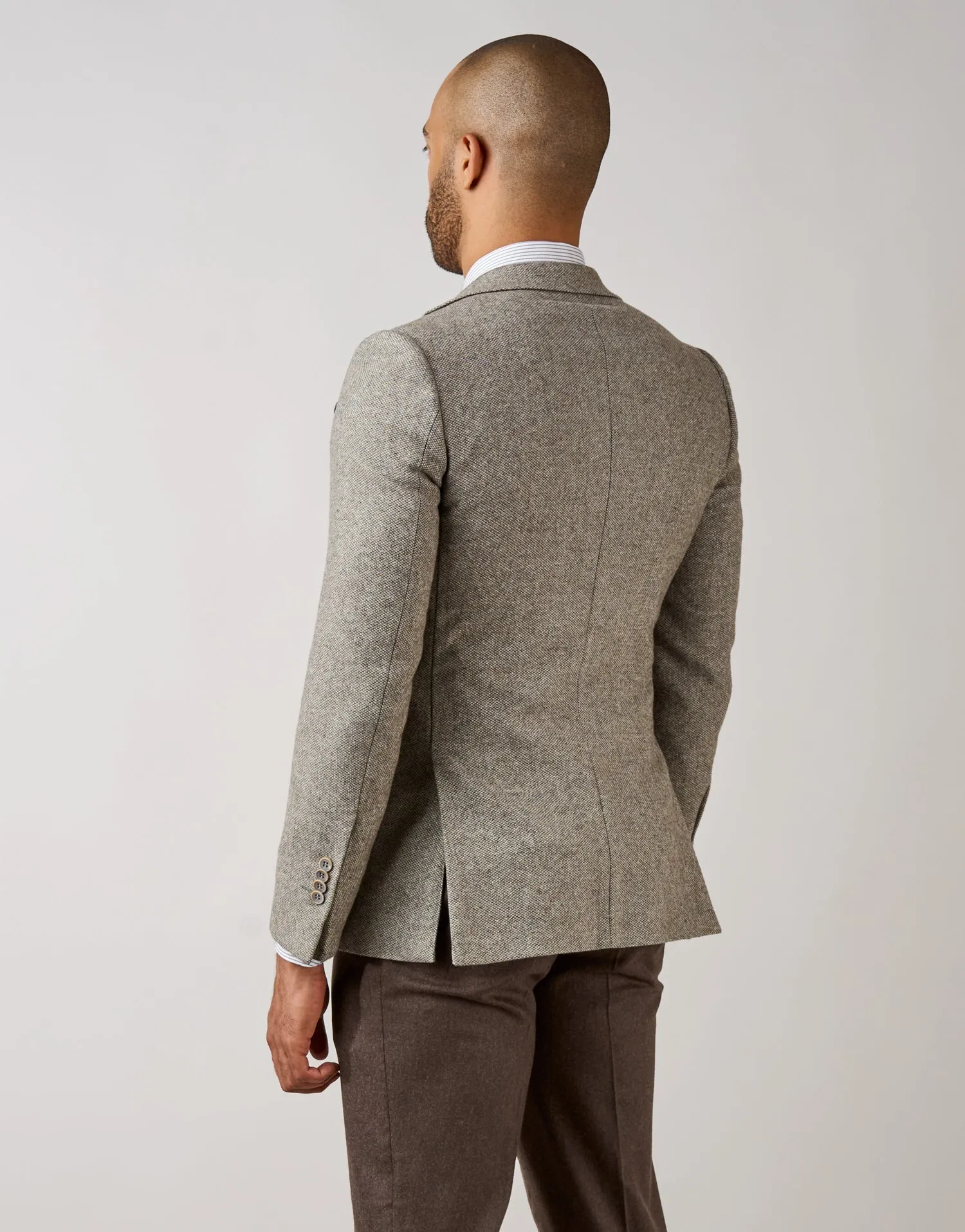 Batten Light Brown Micro-design Blazer