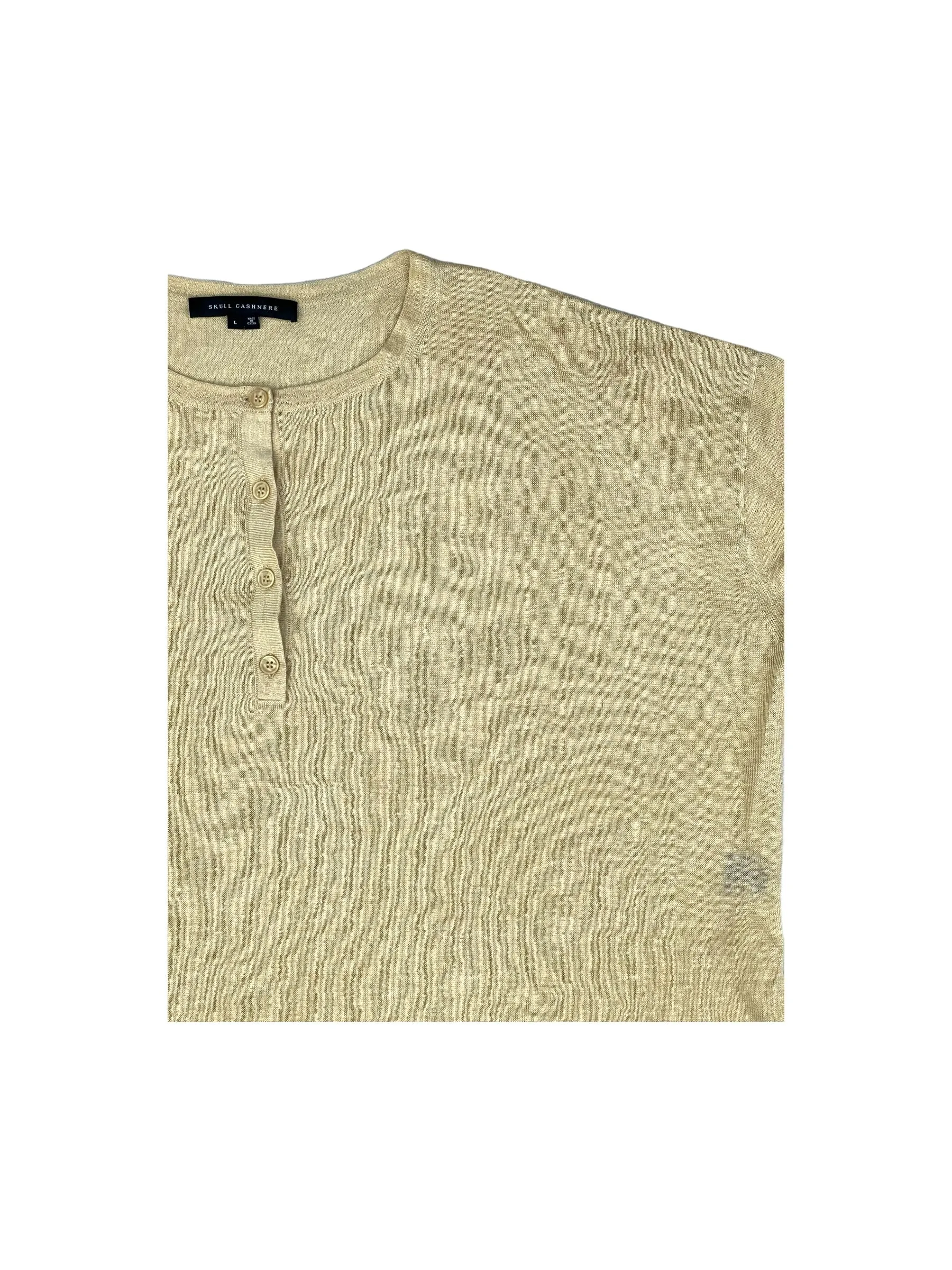 Beige Top Short Sleeve SKULL CASHMERE, Size L