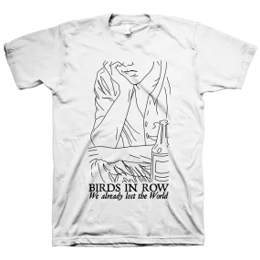 Birds In Row "Drawing" White T-Shirt