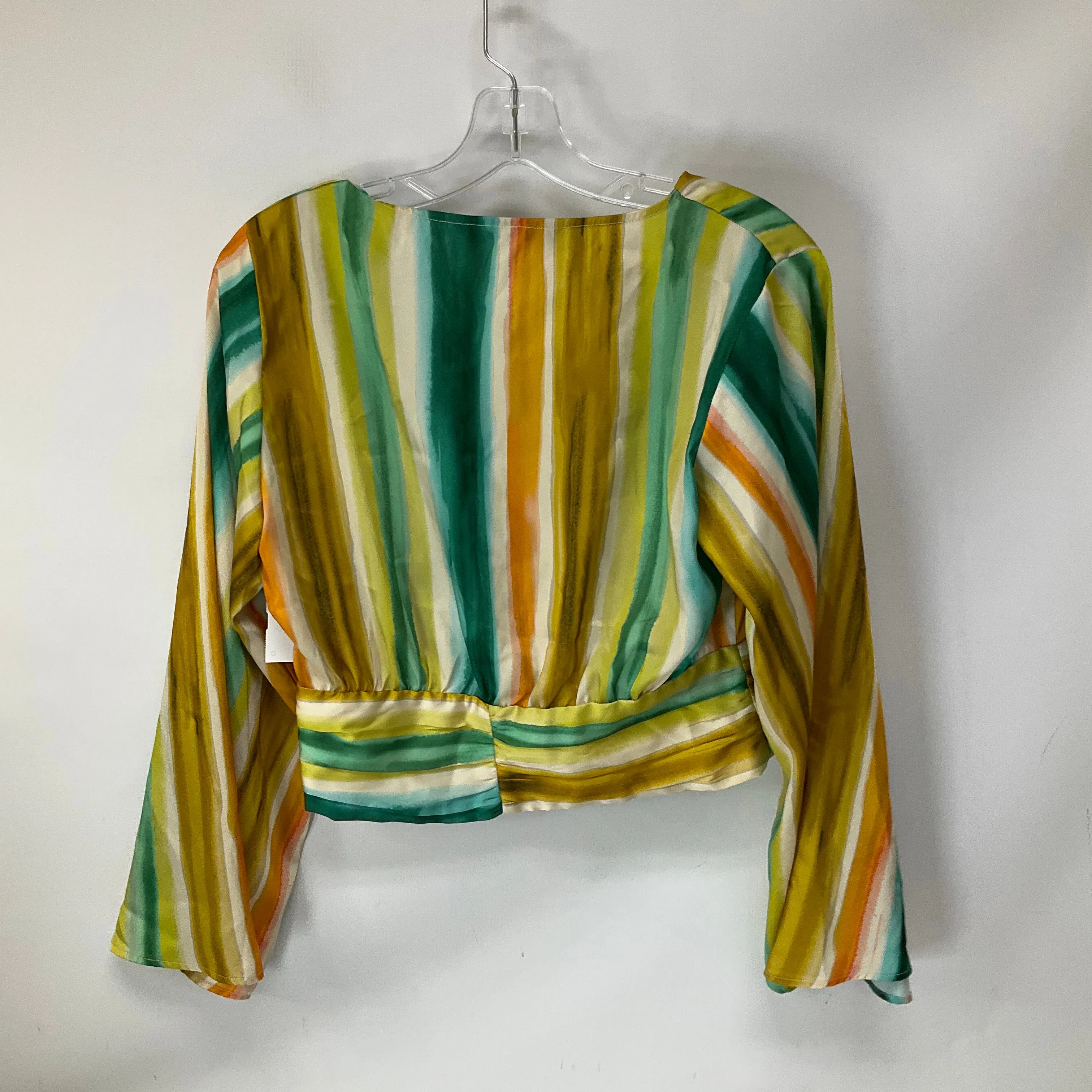 Blouse Long Sleeve By Zara In Multi-colored, Size: L