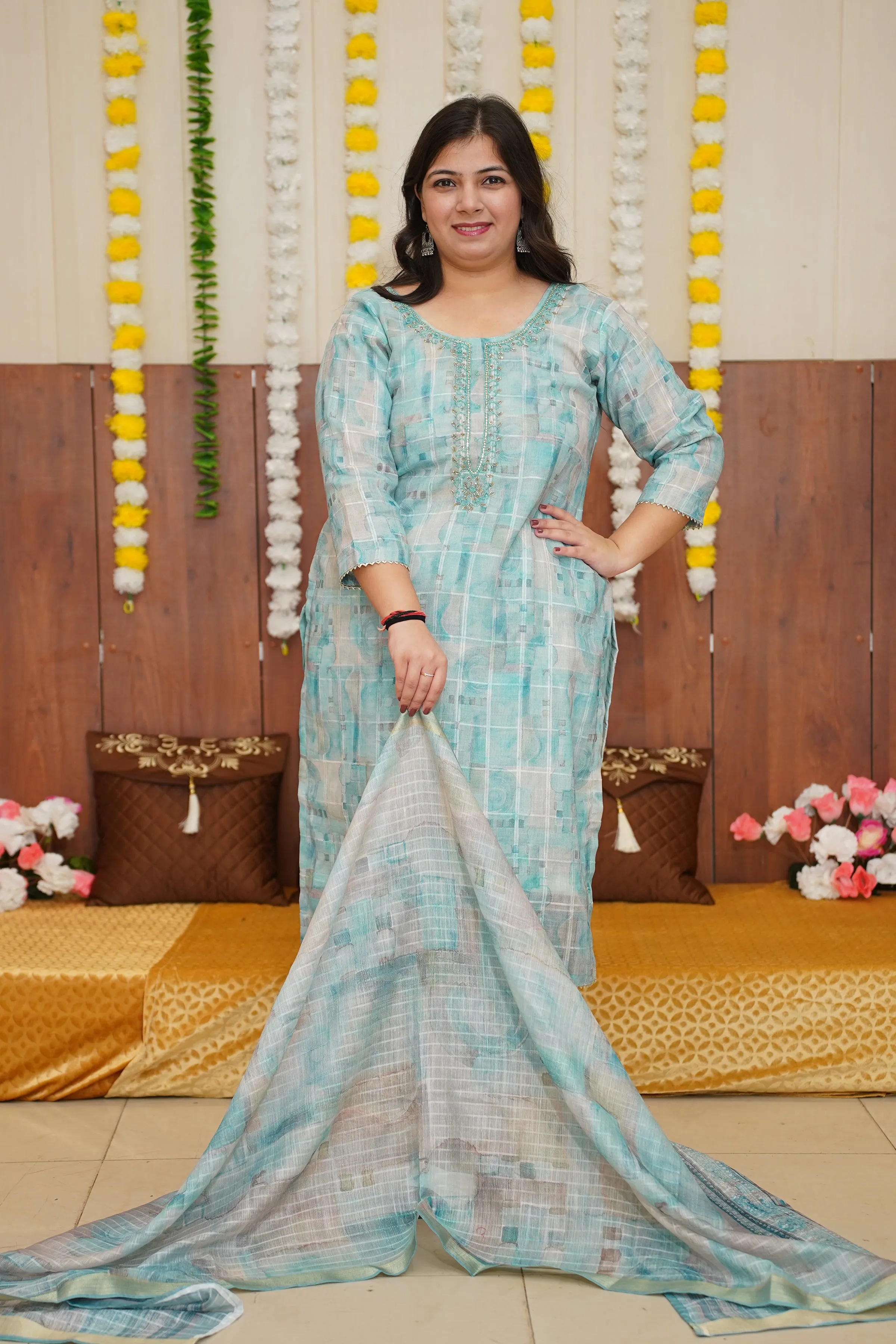 Blue Dusty Sitara Suit Set