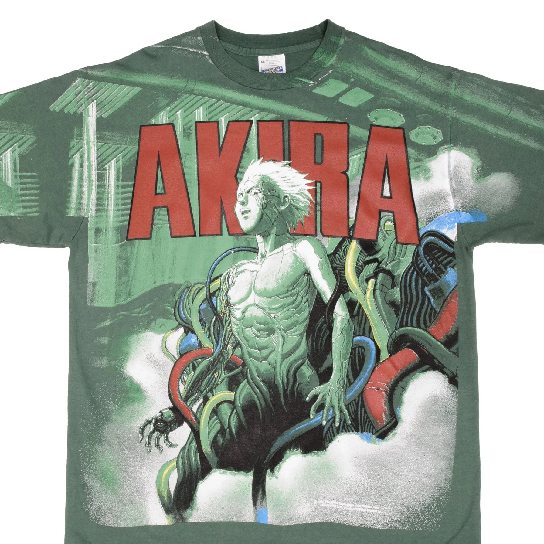 BOOTLEG AKIRA ALL OVER PRINT 1988 TEE SHIRT SIZE XL SINGLE STITCH