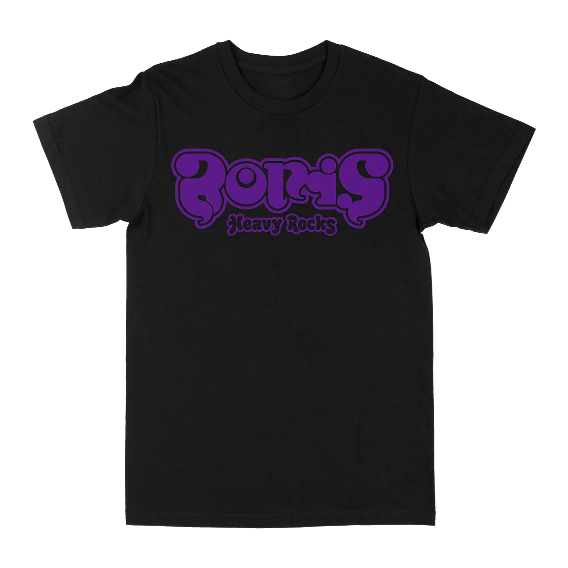 Boris "Heavy Rocks: Purple Logo" Black T-Shirt