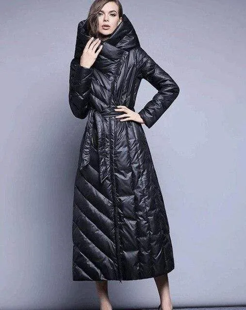 Brand Hooded Long XS-7XL Plus size 90% Duck Down Coat