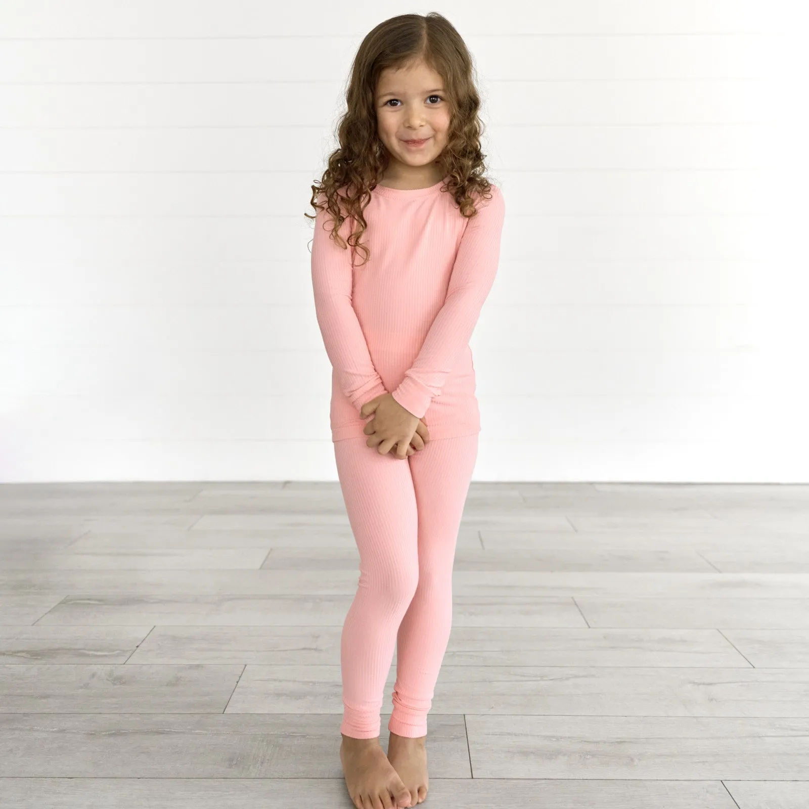 Comfy Bubblegum Pink Ribbed Two-Piece Pajama Set