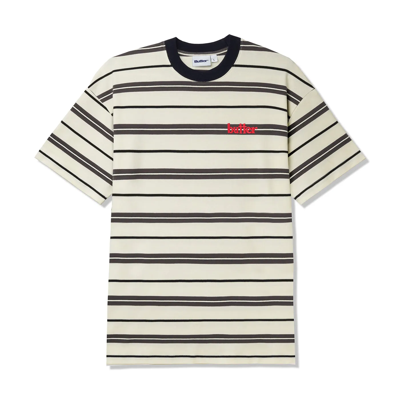 Butter Goods Bryce Stripe T Shirt - White