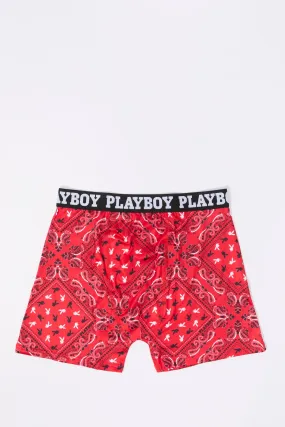 Caleçon avec motif bandana et imprimé Playboy