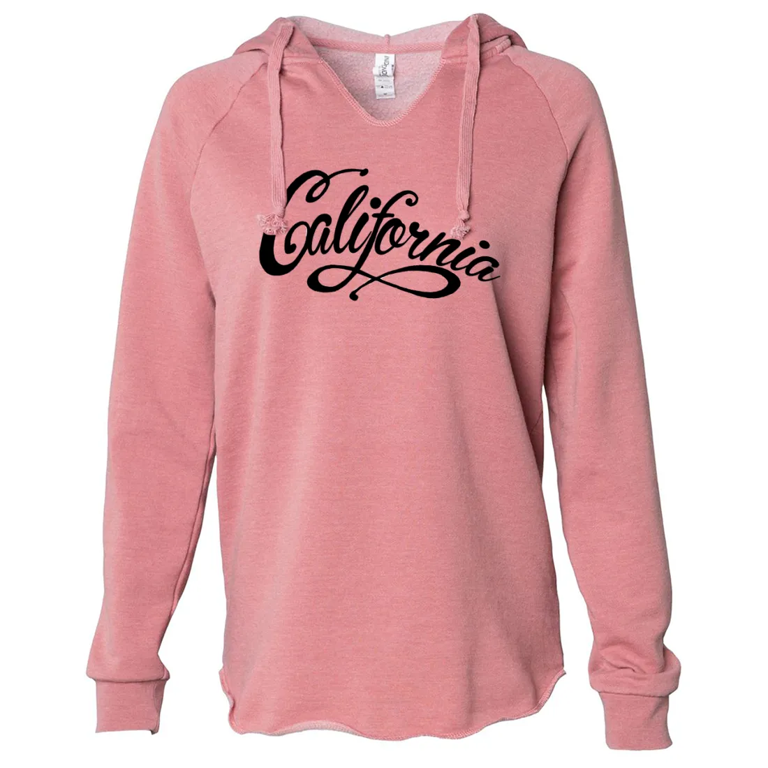 California Beach Script Women's Soft Hooded Pullover