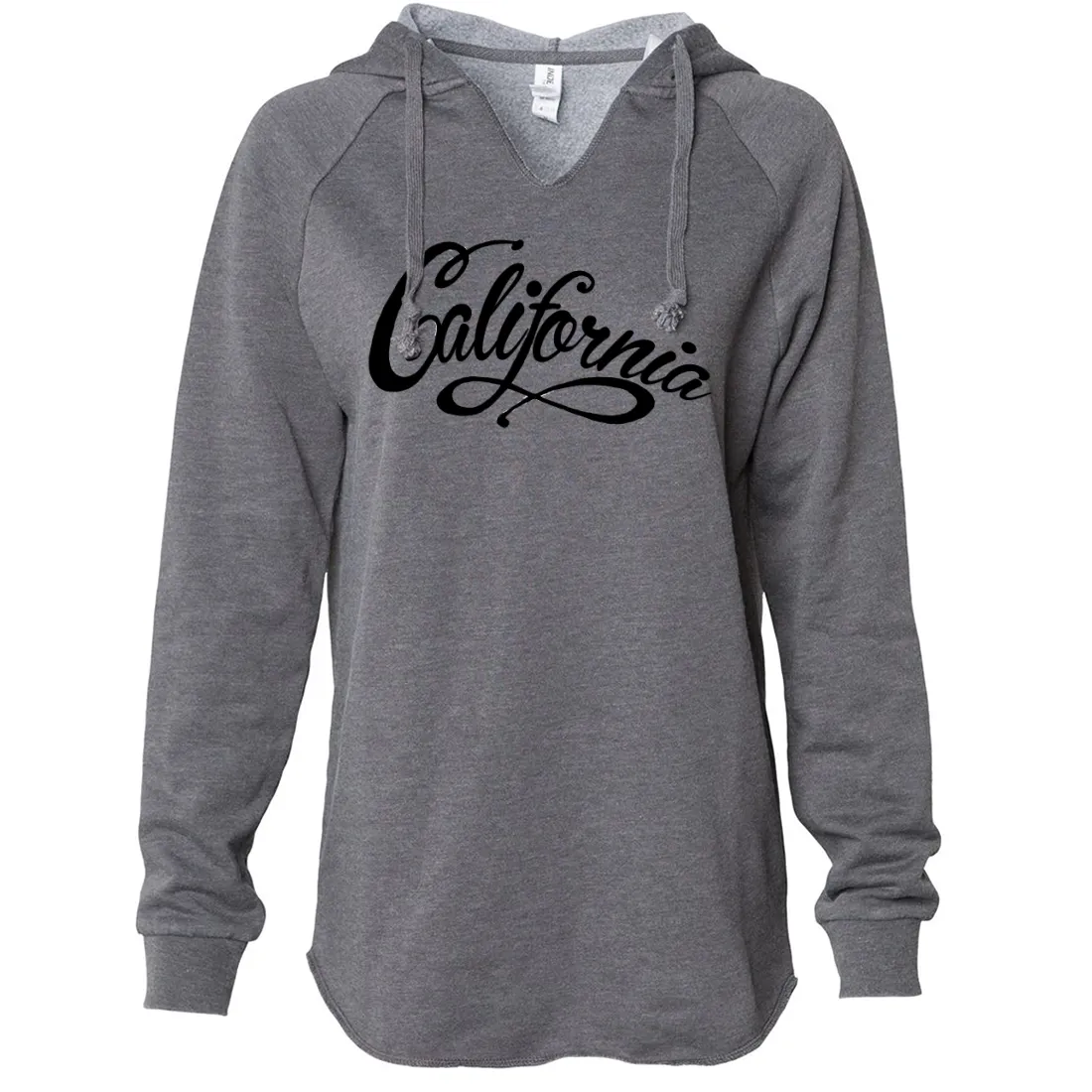 California Beach Script Women's Soft Hooded Pullover