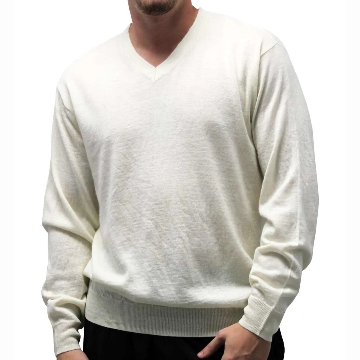 Cellinni Men's Solid V Neck Sweater - Big and Tall 6800-501