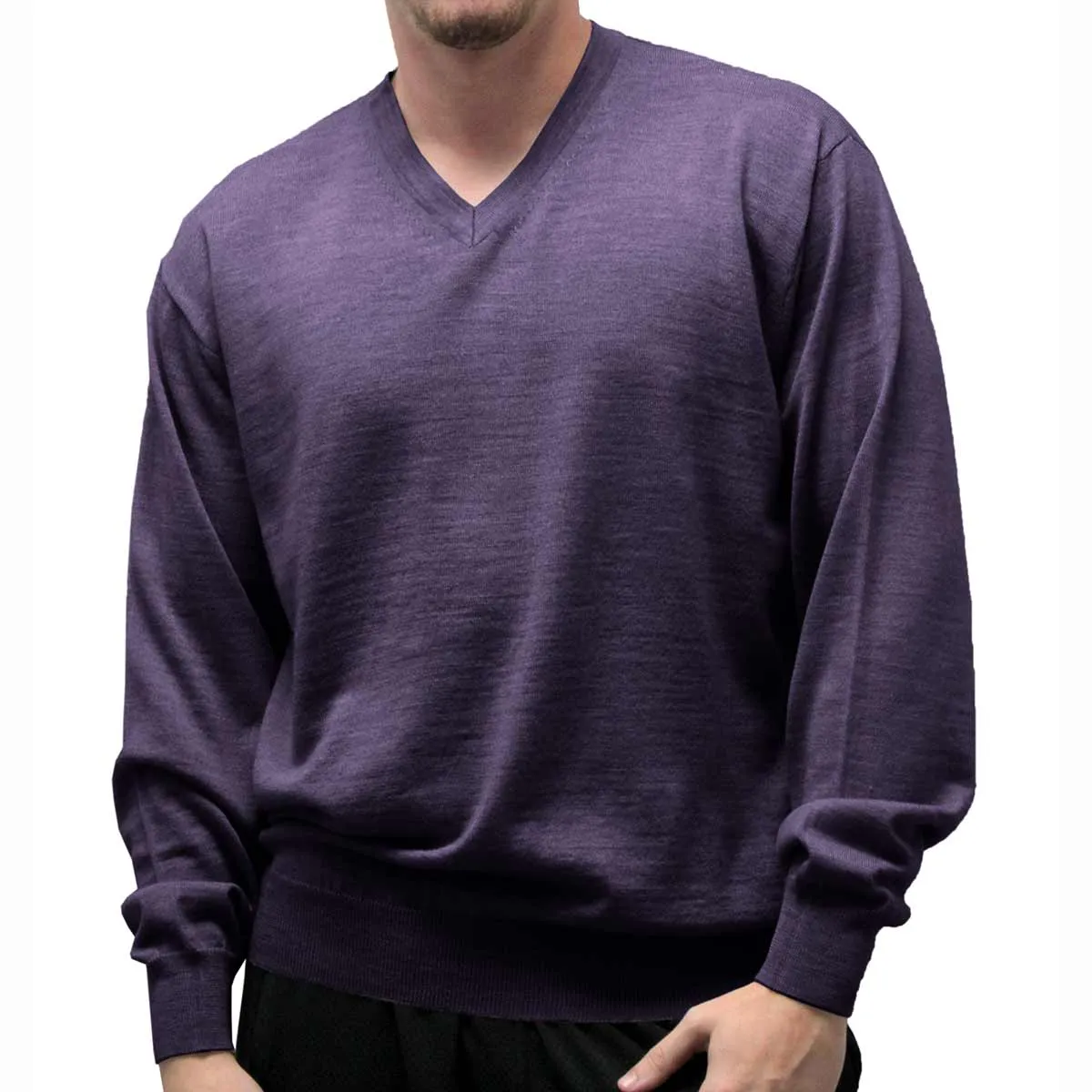 Cellinni Men's Solid V Neck Sweater - Big and Tall 6800-501