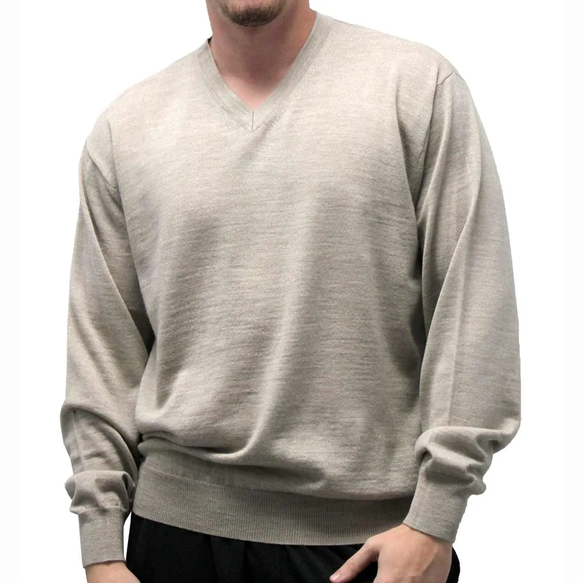 Cellinni Men's Solid V Neck Sweater - Big and Tall 6800-501