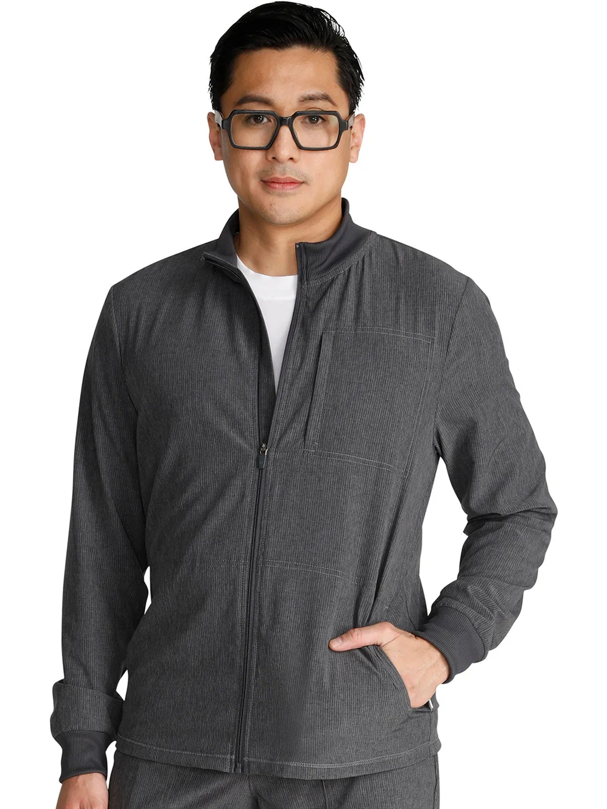 Cherokee - Men's Zip Front Scrub Jacket