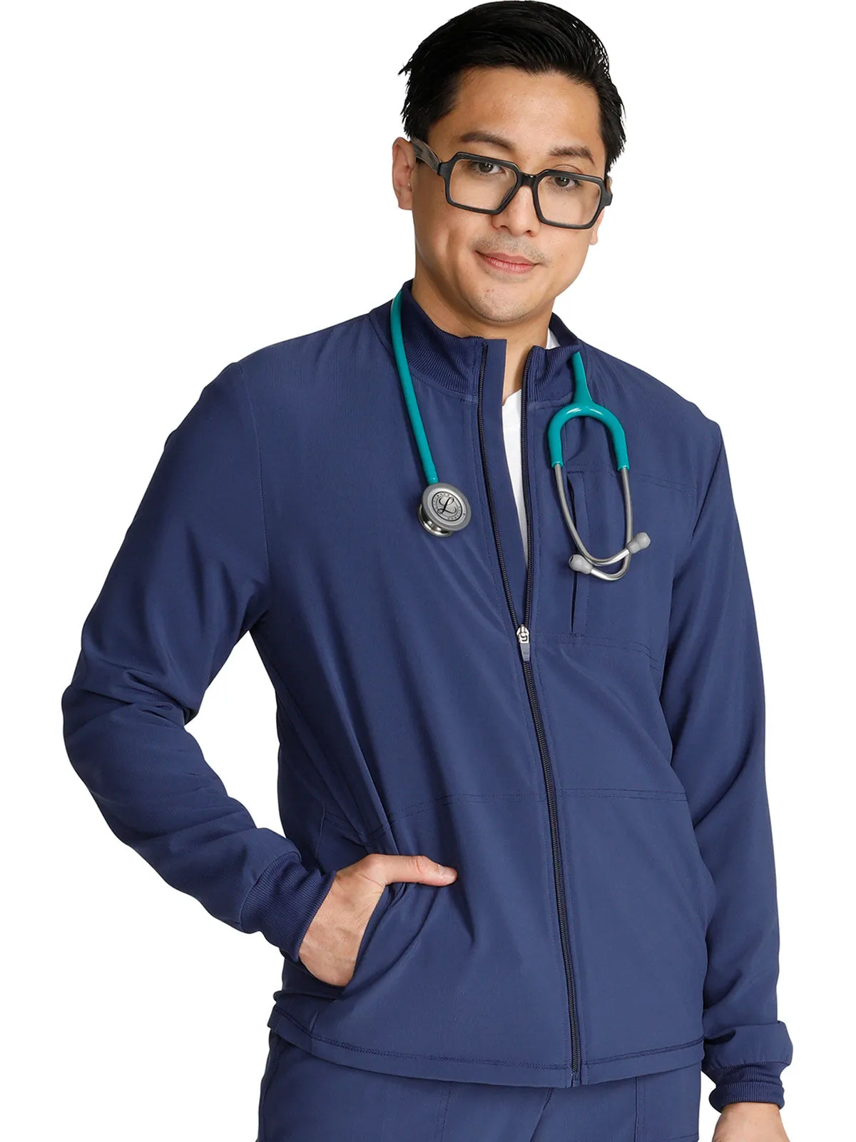 Cherokee - Men's Zip Front Scrub Jacket