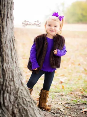 Children's Full Skin Mink Fur Vest