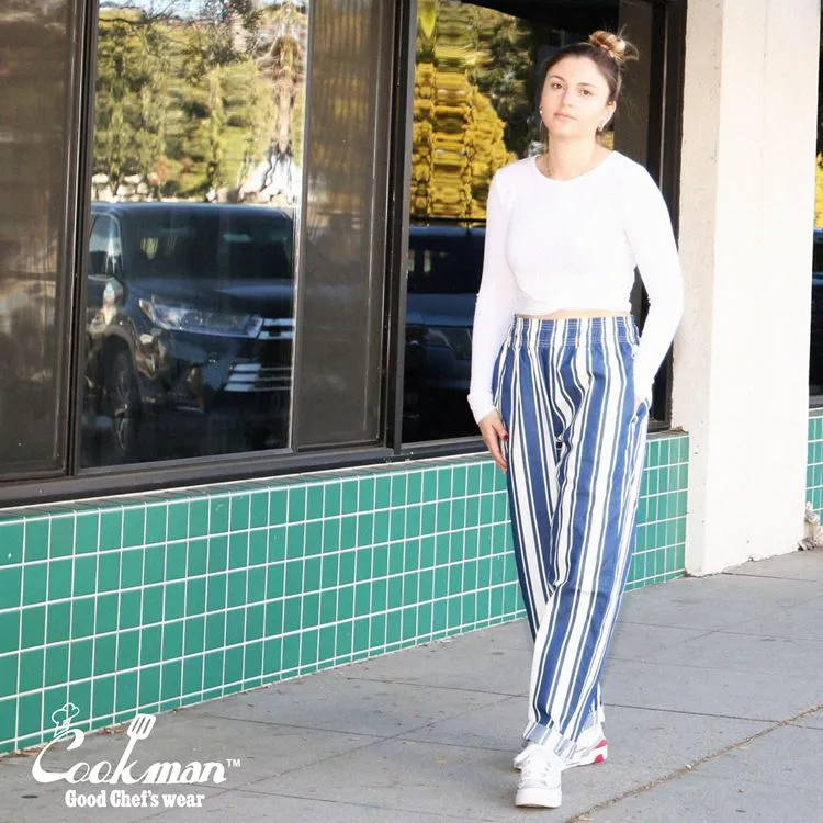 Cookman Chef Pants - Awning Stripe : Navy