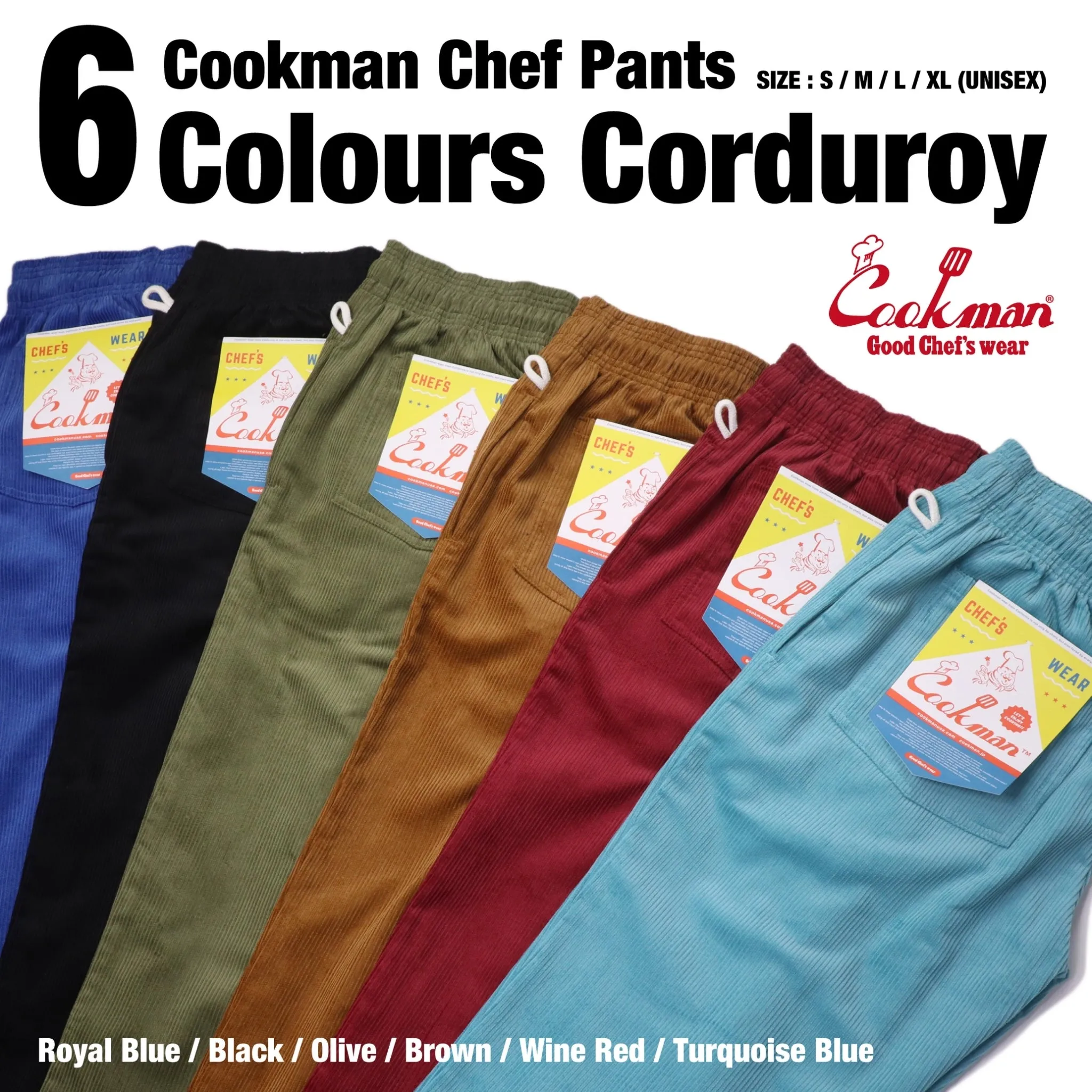 Olive Corduroy Cookman Chef Pants