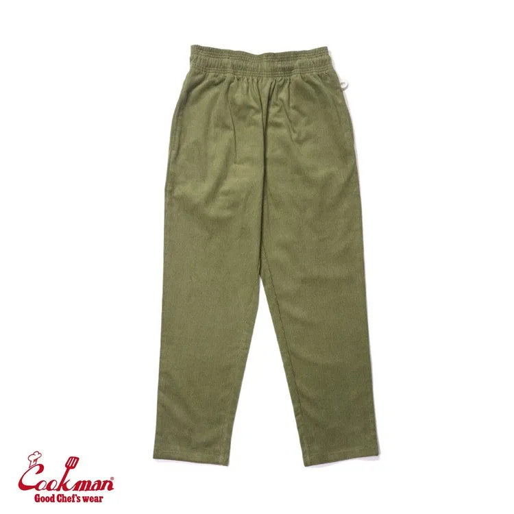 Olive Corduroy Cookman Chef Pants