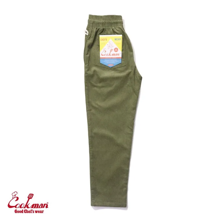 Olive Corduroy Cookman Chef Pants