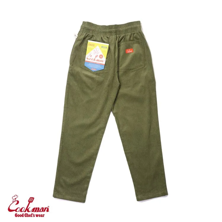 Olive Corduroy Cookman Chef Pants