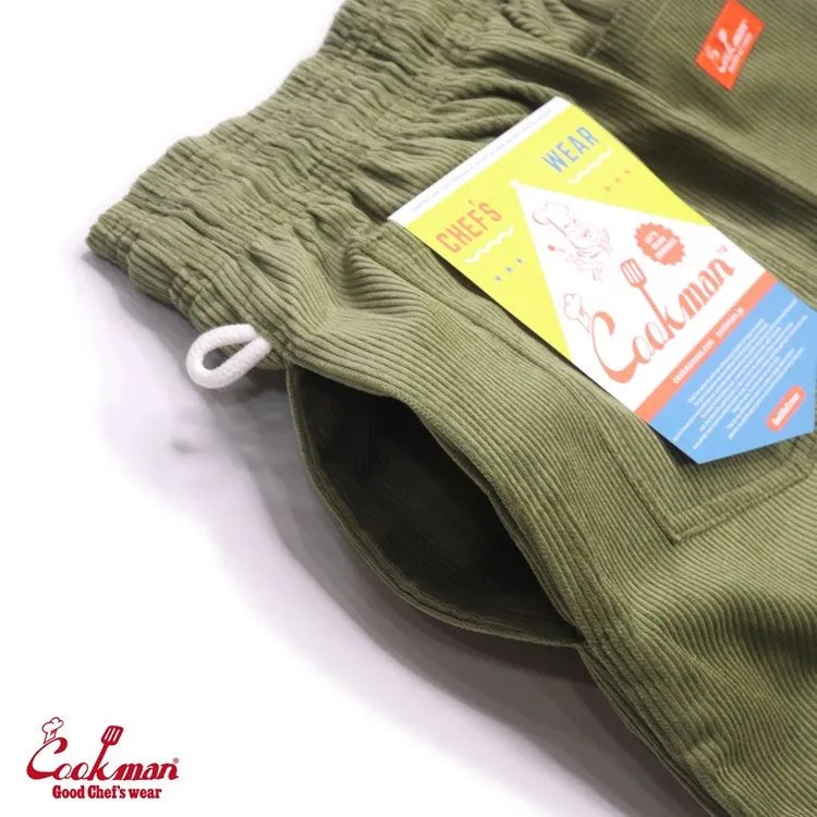 Olive Corduroy Cookman Chef Pants