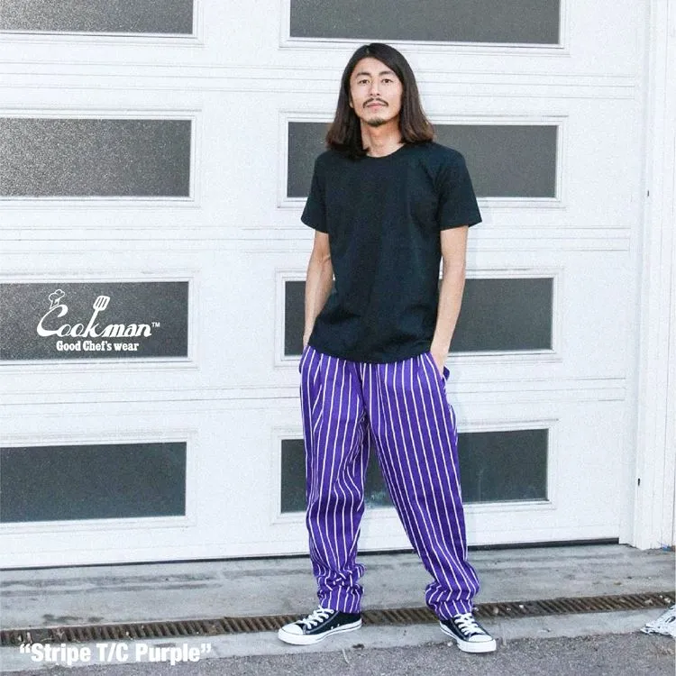 Cookman Chef Pants - Stripe : Purple