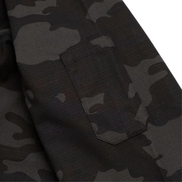 Cookman Delivery Jacket - Ripstop : Woodland Camo Black