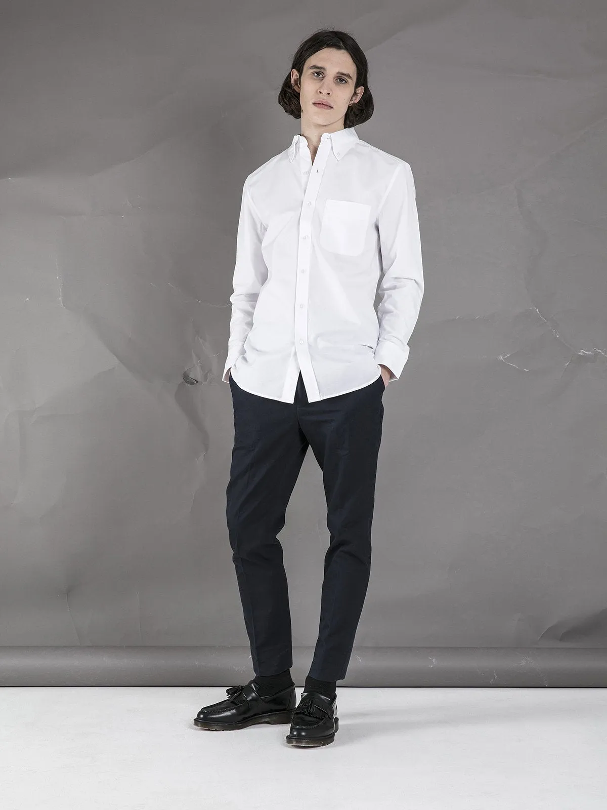 Cotton Button Down Shirt - White